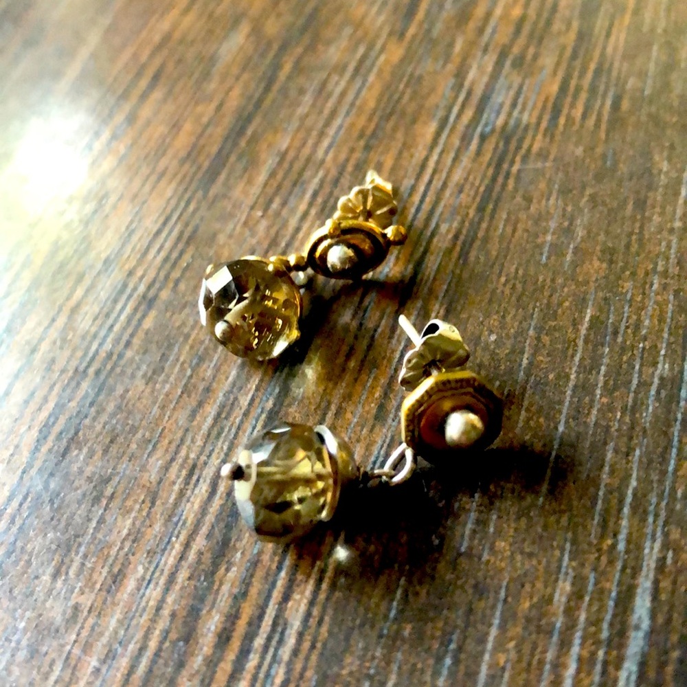 Semi precious stone drop earrings